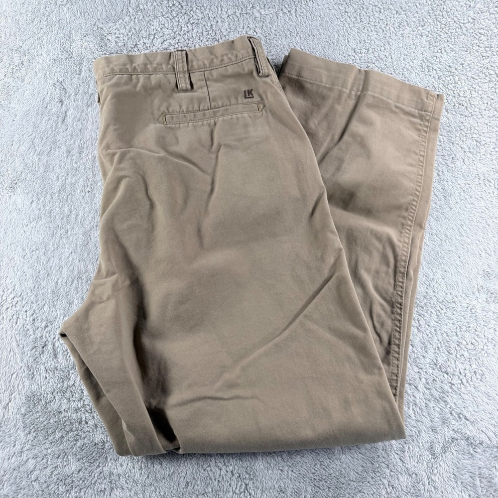 Haggar Life Khaki Mens 40x32 Tan Excellent Straight Leg Sustainable Chino Pants